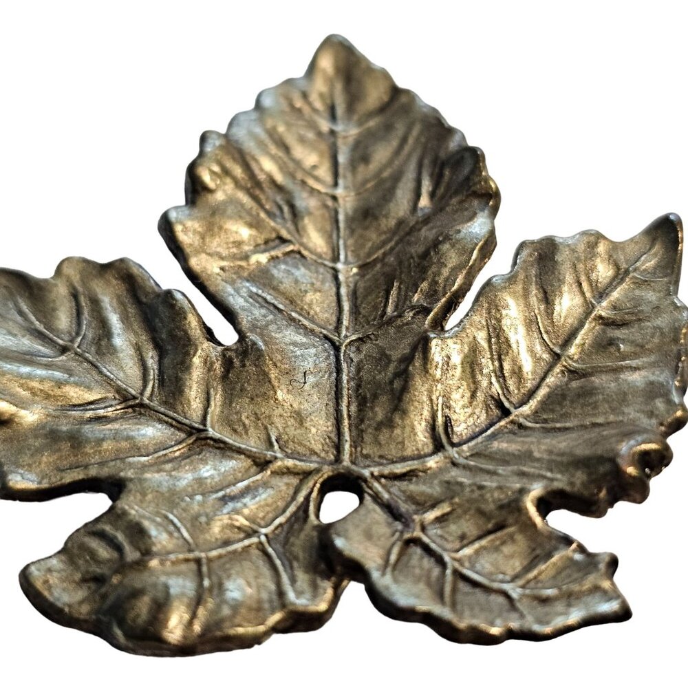 Vintage HMK CDS Gold Tone Maple Leaf Pin Brooch 1.5 - Picture 3 of 4